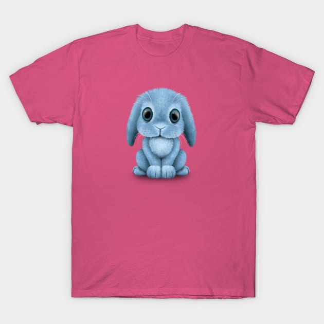 Cute Blue Baby Bunny Rabbit T-Shirt by jeffbartels